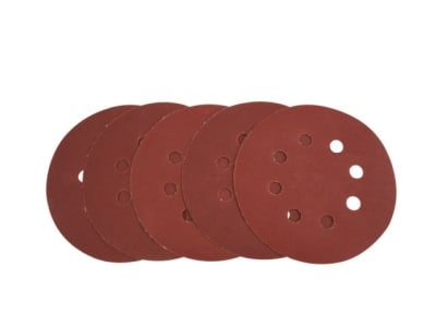 JUEGO DE 5 LIJAS PARA LIJADORA ORBITAL 125MM, 5