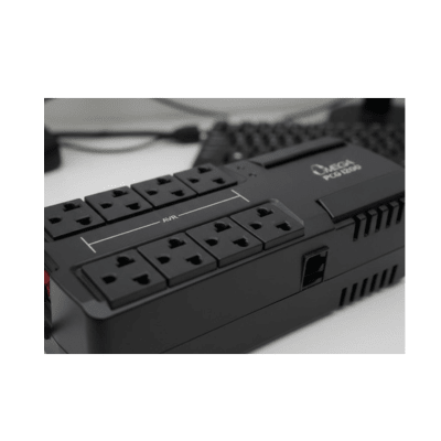 Estabilizador de voltaje 8 tomas (pcg-1200) negro Omega1