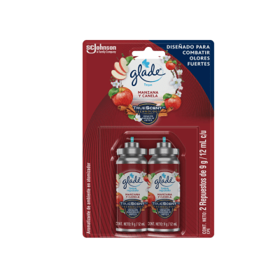 Repuesto mini ambientador manzana y canela x2 Glade1