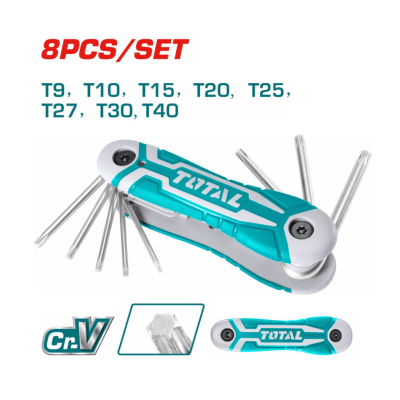 Juego de llaves torx 8 piezas Total1