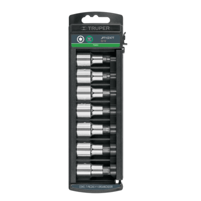 Juego de 7 dados cuadro 1/2´´ punta torx, Truper1
