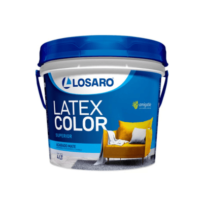Pintura látex mate blanco 1lt LOSARO1