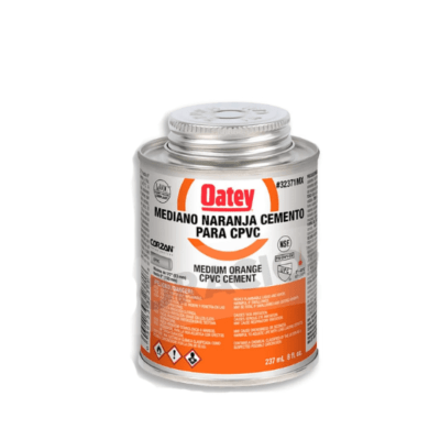 Pegamento transparente 8 Oz 237 ml cpvc naranja Oatey1