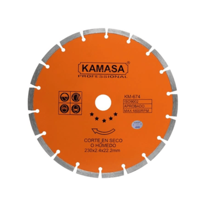 Disco diamantado segmentado 9'' concreto Kamasa1