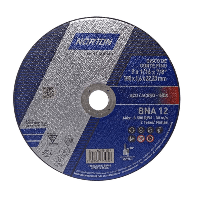 Disco de corte fino 7'' Norton1