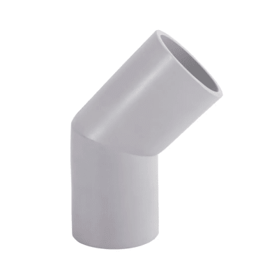 Codo 1/2 x 45° pvc sin rosca - agua fria1