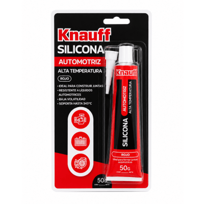 Silicona automotriz alta temperatura c/rojo 50G Knauff1