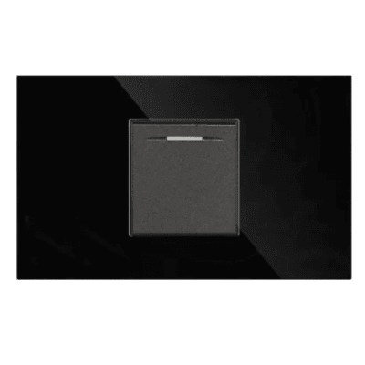 Interruptor simple negro espejo Cubull B2-0051