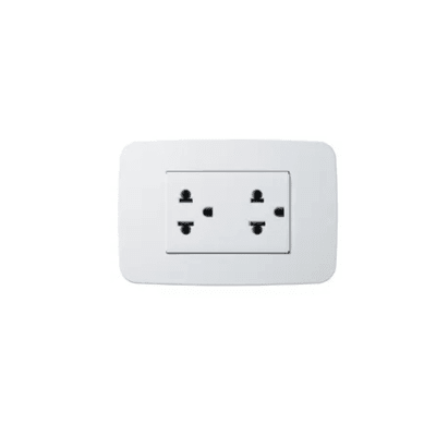 Toma corriente doble a tierra blanco Bticino comercial1