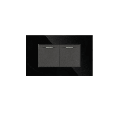 Interruptor doble negro espejo Cubull1