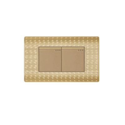 Interruptor doble dorado Cubull1