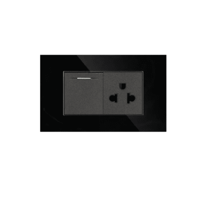Interruptor mixto negro espejo Cubull1