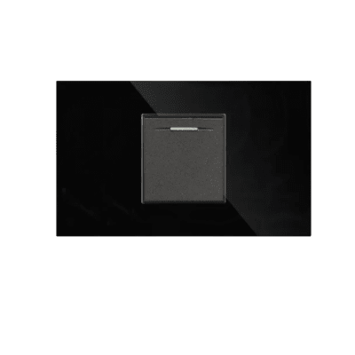 Interruptor simple negro espejo Cubull1