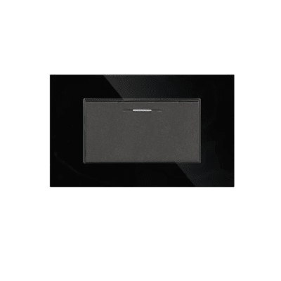 Interruptor simple negro espejo 2 Cubull1