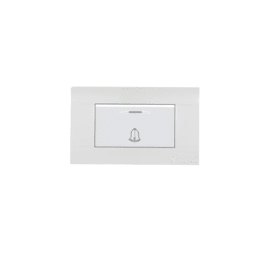 Pulsador timbre blanco Cubull1