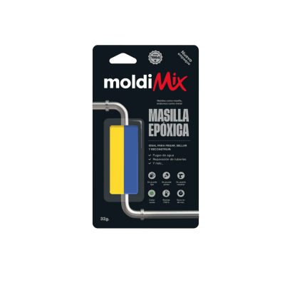 Masilla epóxica moldeable verde 27gr. Moldimix1