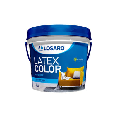 Pintura látex mate gris plata 4Lt LOSARO1