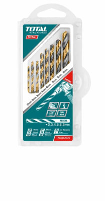 Juego de brocas para metal hss 8 pzas Total1