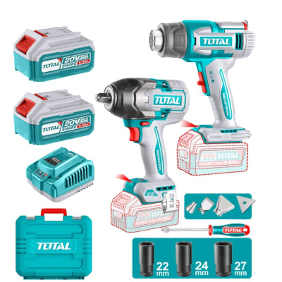 PISTOLA CALOR + LLAVE IMPACTO 850NM 2X5.0AH MALETIN1