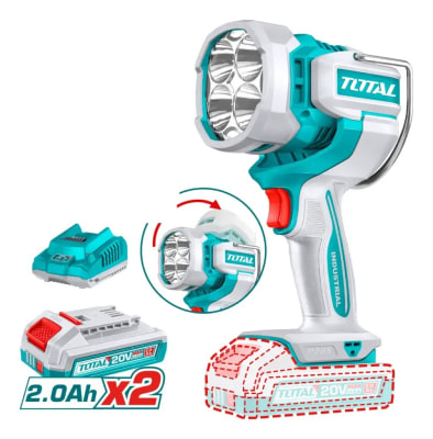 Linterna de trabajo 20v 22.5w 25000lm led con cargador y bateria total1