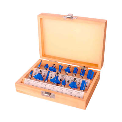 Set de 15 fresas 6mm para router Wadfow1