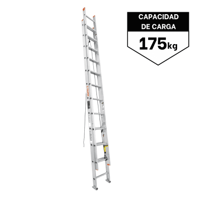 Escalera Telescópica 24 peldaños Soporta 175 Kg Truper3
