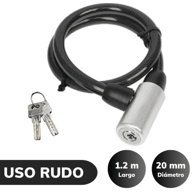 Candado cadena para Bicicletas, motocicletas Negro 20 mm C&A3