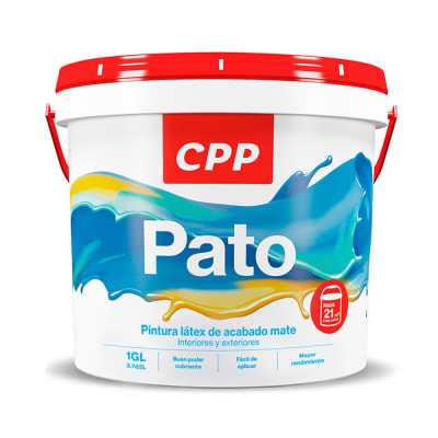 Pintura látex mate pato ártico 1gl CPP1