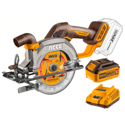 Sierra Circular 140mm + Batería 4ah y Cargador Ingco3