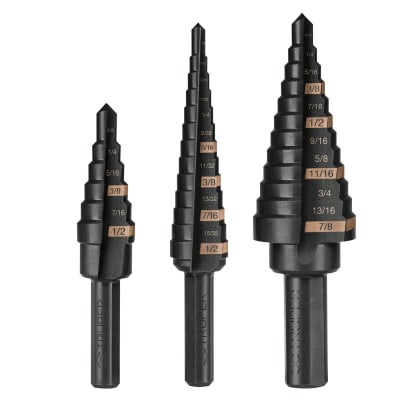 Juego de 3 brocas escalonadas de óxido negro Truper2