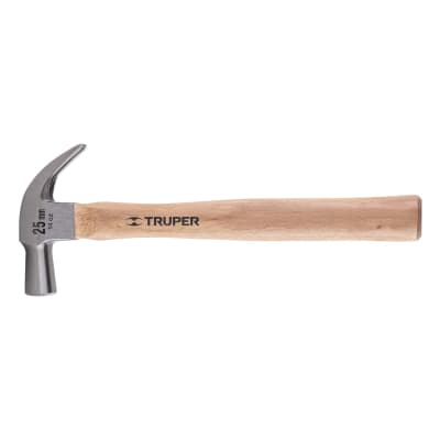 Martillo cabeza cónica 25 mm uña curva mango madera truper3