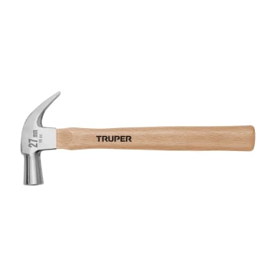 Martillo cabeza cónica 27 mm uña curva mango madera truper3