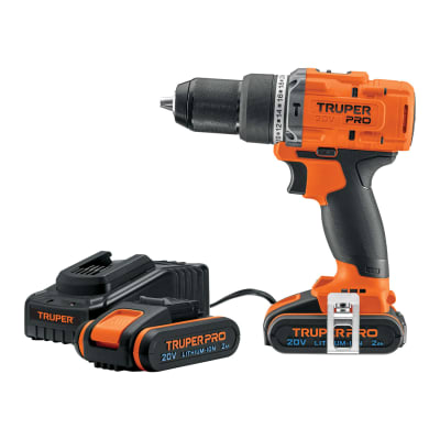 Taladro Atornillador 20V + 2 Baterias 2Ah + Cargador Truper6