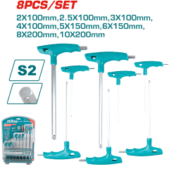 Set de llaves hexagonales mango 