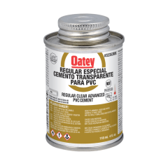 Pegamento para pvc transparente 4oz 118 ml Oatey