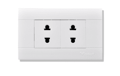 Toma corriente doble blanco CUBULL