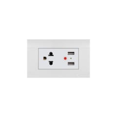 Tomacorriente + 2 Usb Blanco X3 Unidades Cubull