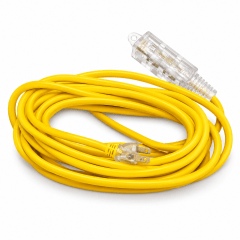 Extensión eléctrica 20 mt 3 tomas amarillo 16 AWG Home Light