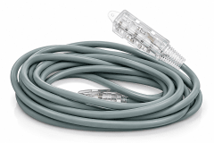 Extensión eléctrica 10 mt 3 tomas gris 16 AWG Home Light