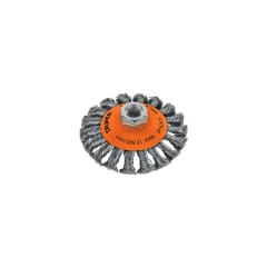 Escobilla carda tipo conico 4'' alambre trenzado