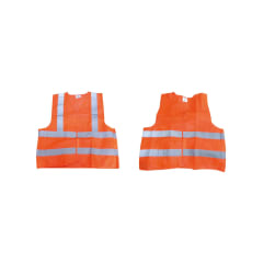 Chaleco de seguridad naranja 2 cintas reflectivas C&A