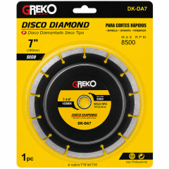 Disco diamantado segmentado seco 4 1/2'' Greko