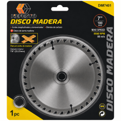 Disco madera segmentado 7'' 40 dientes Hefesto