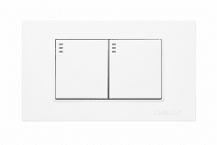 Interruptor doble plana blanco Cubull L3-007