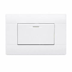 Interruptor simple ancho blanco Cubull A3-003