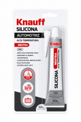 Silicona automotriz alta temperatura c/gris Neutra 50G Knauff
