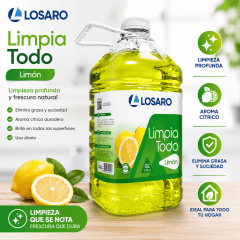 Limpiatodo aromatizante limón galón Losaro