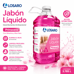 Jabón liquido antibacterial primavera galón Losaro