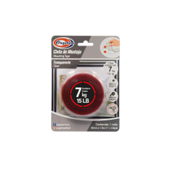 Cinta montaje transp 25mm X 1.5m soporta 7kg Pegafan