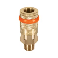 Acople de latón, cuerda 1/4 NPT, macho, Truper